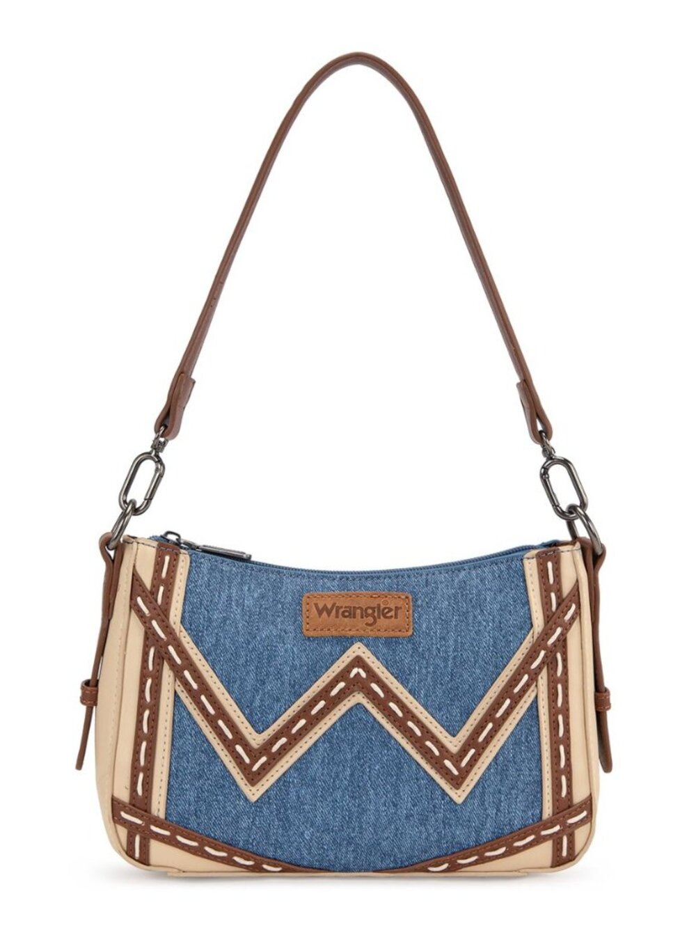 Wrangler Jeans Shoulder Bag for Women Denim Purse and Canvas Small Hobo Bag